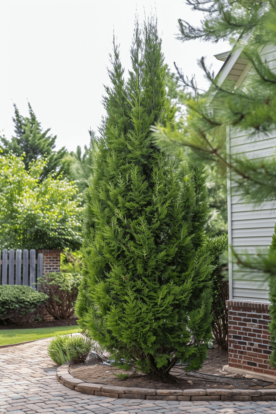 Leyland Cypress home entrance