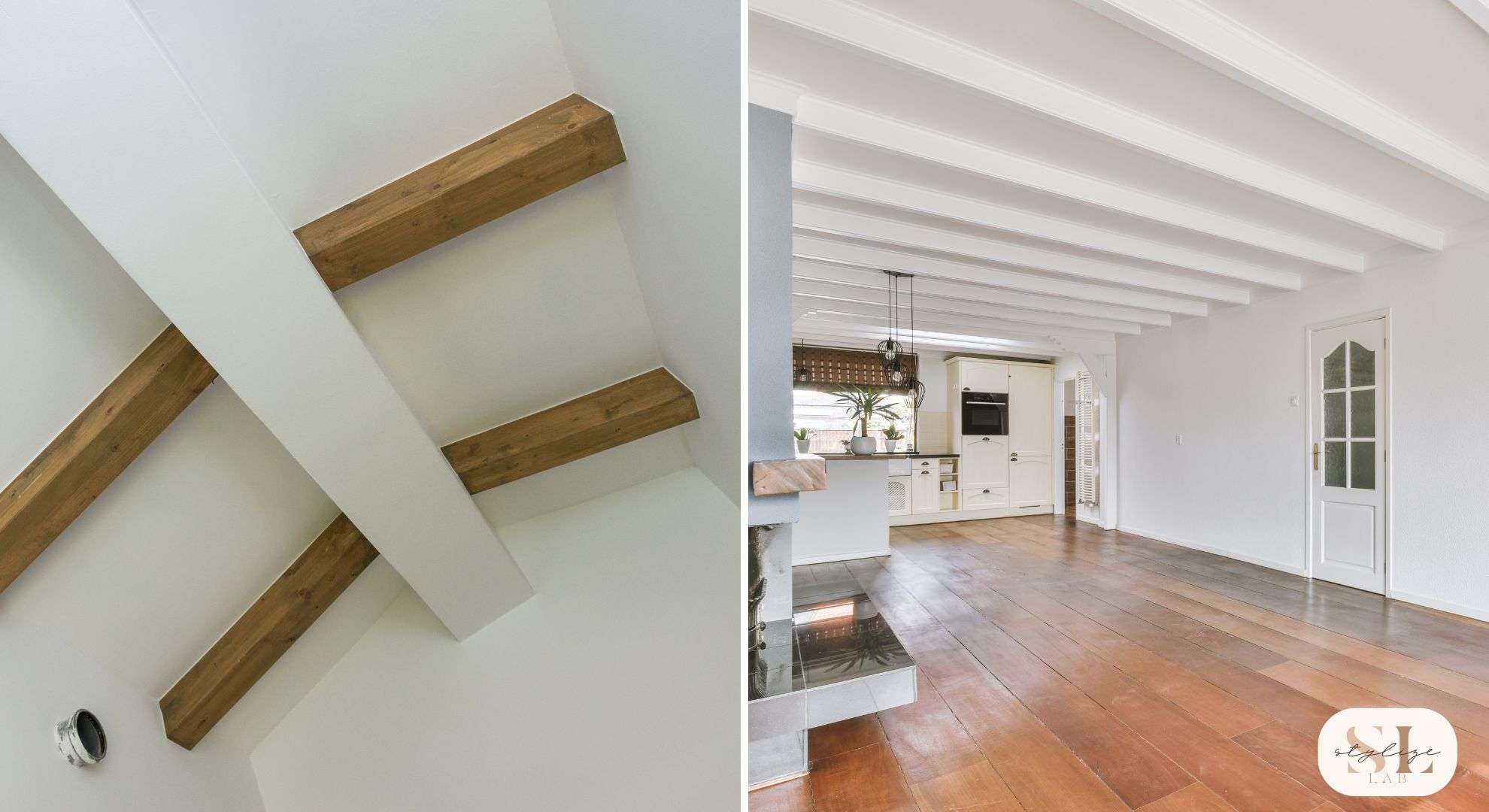 Mixing Modern With Exposed Ceiling Beams