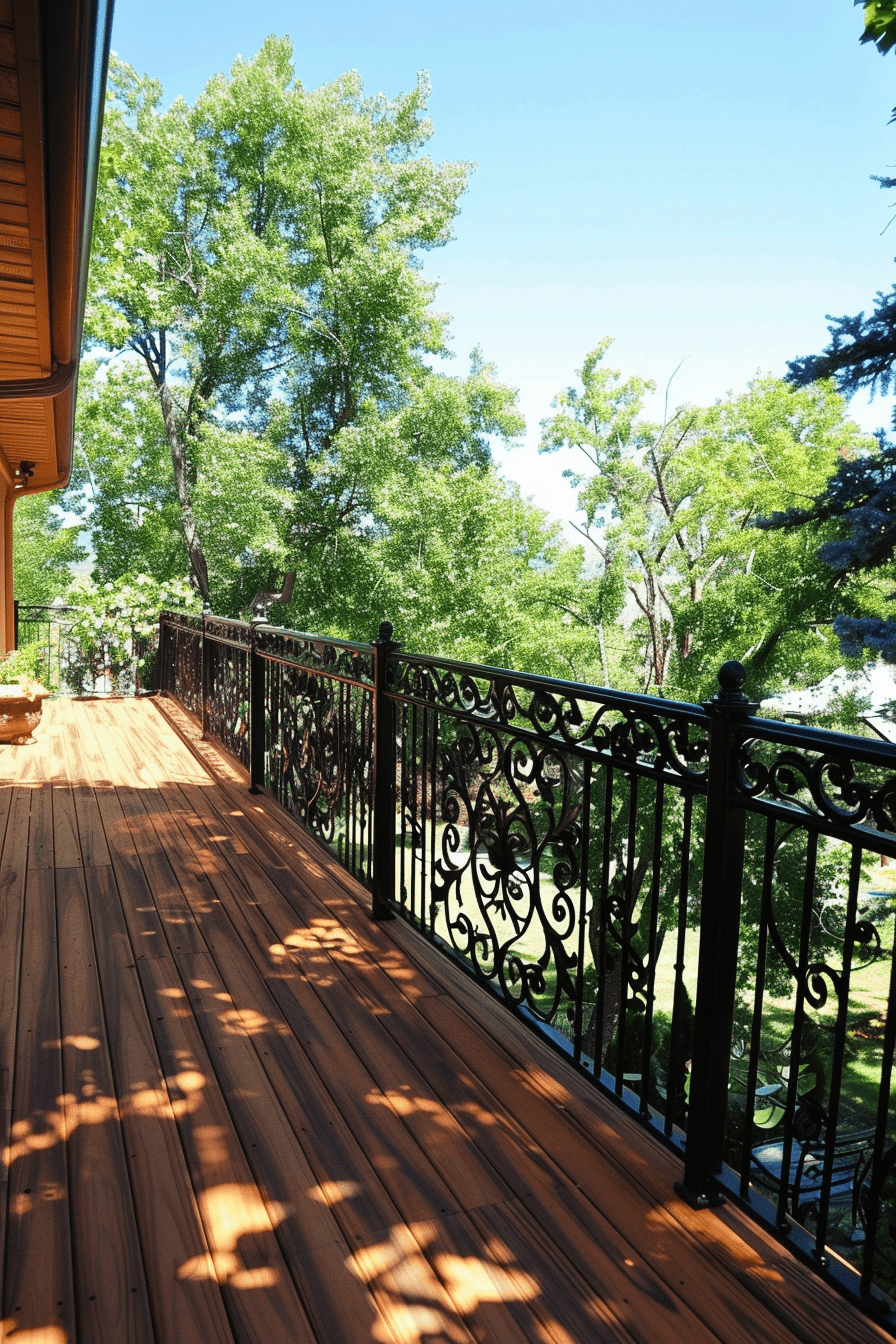 Ornamental Iron Deck Railing.