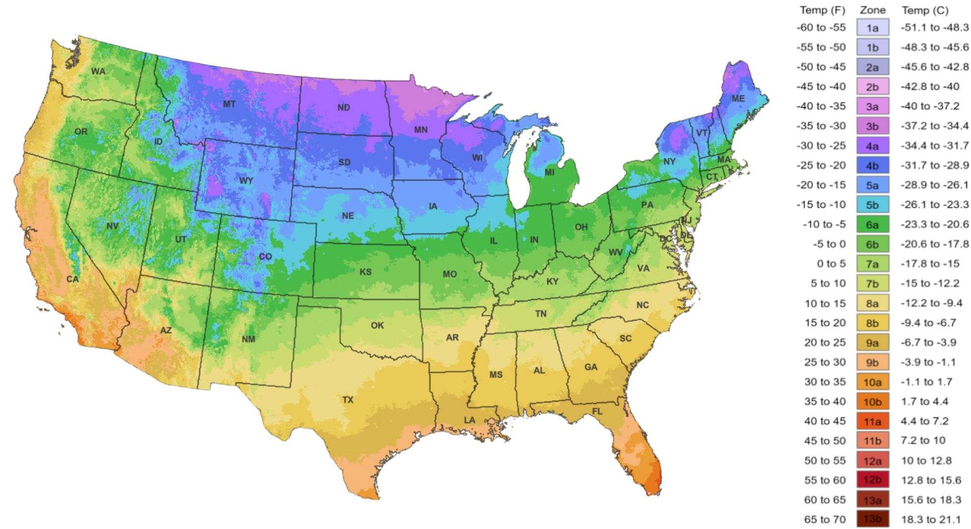 The USDA Plant Hardiness Zone Map