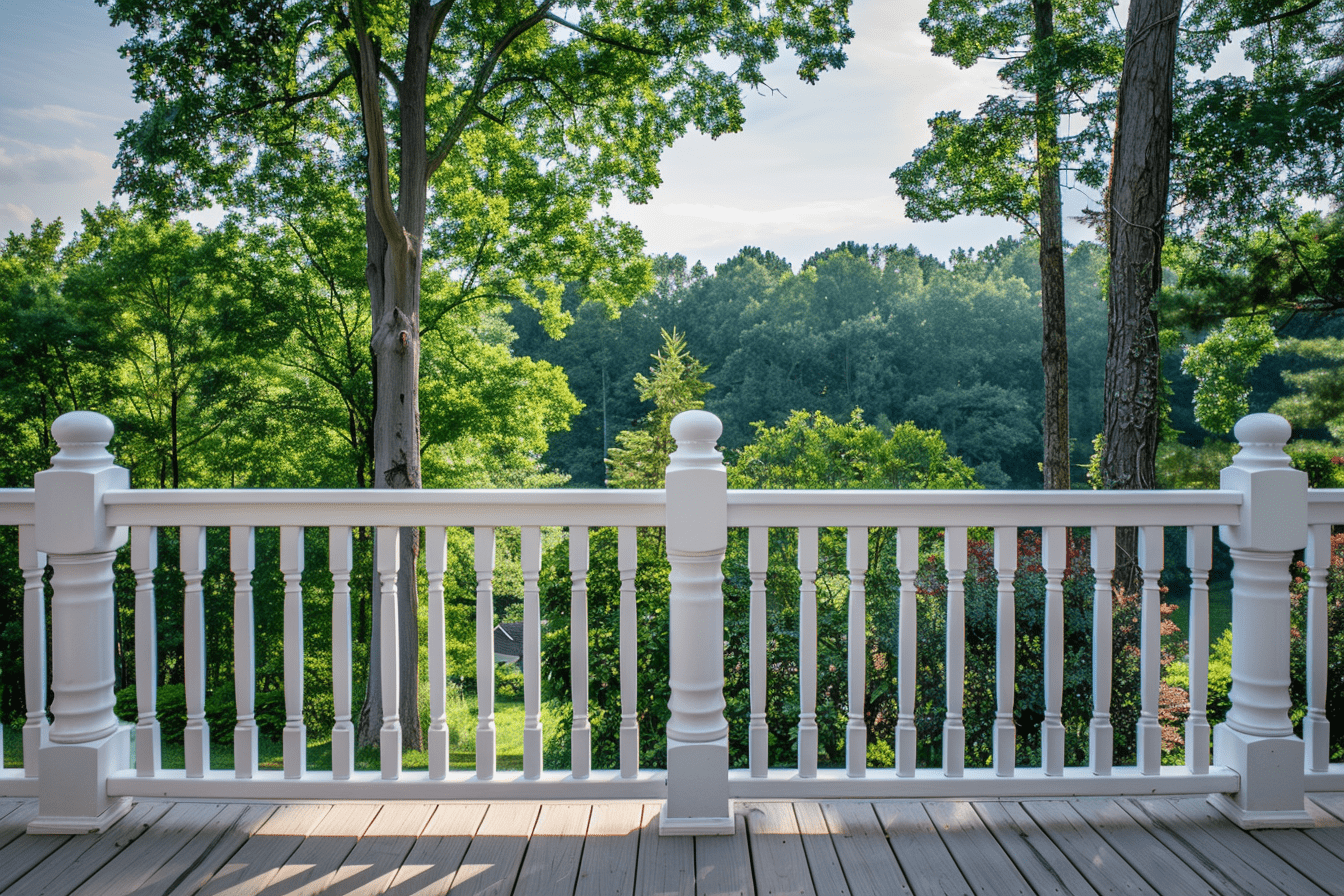 White Deck Railing