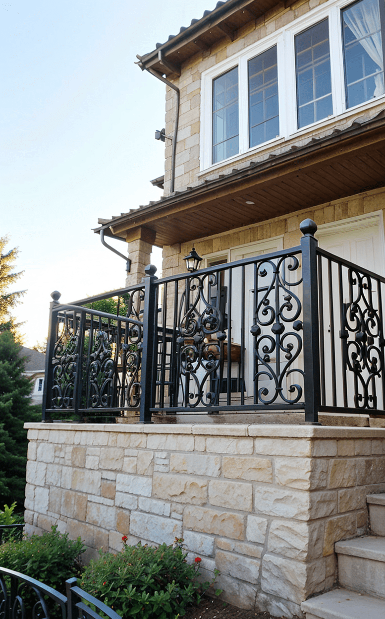 Wrought Iron Deck Railing