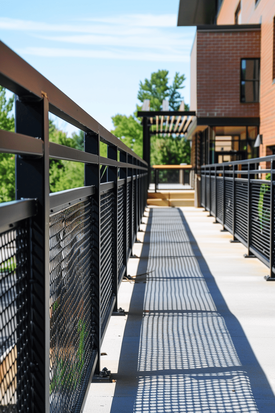 artistic, design Perforated Metal Panel Railing