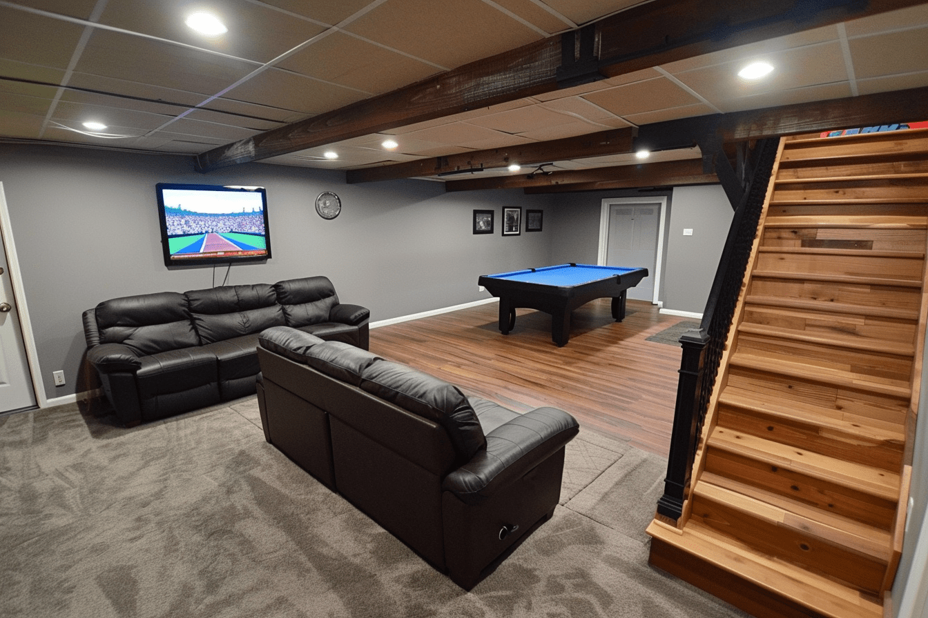 basement pool table