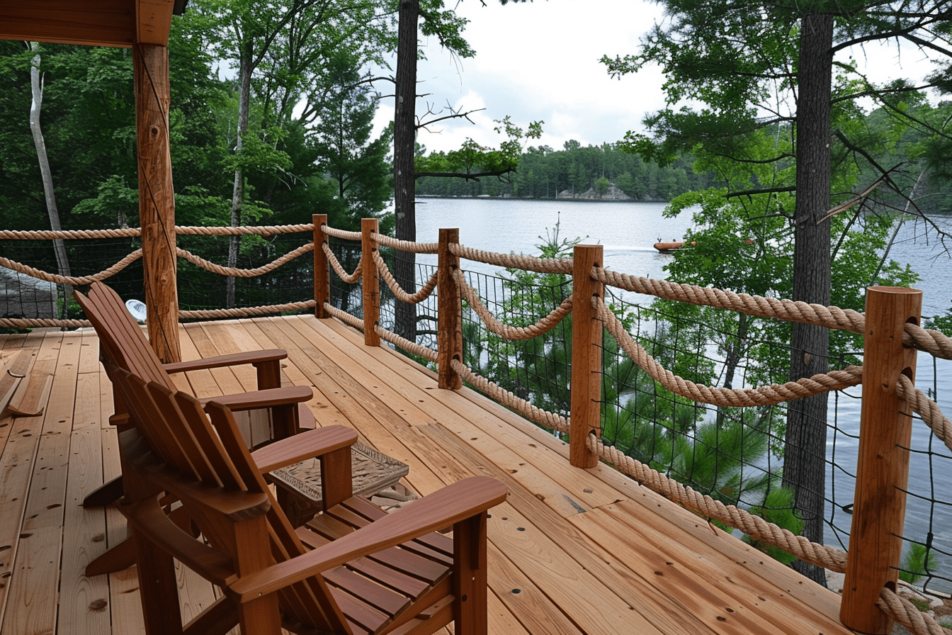 rope railing deck strong style