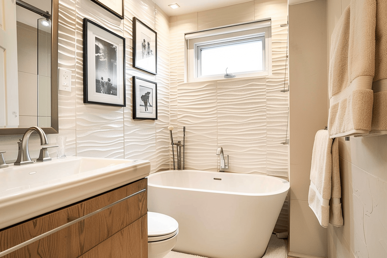 small bathroom gypsum wall panel