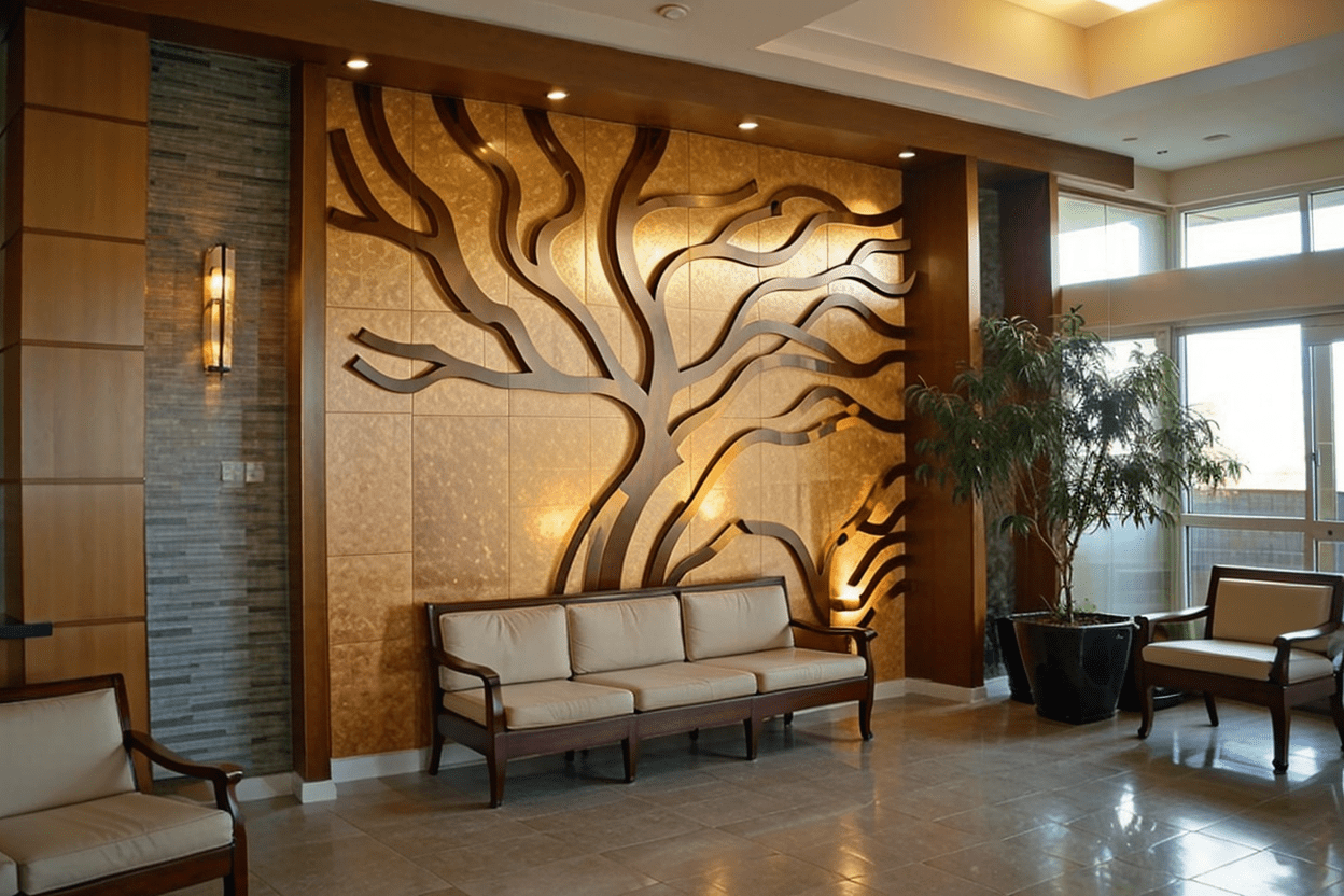 tree Artistic Painted Panel wood 3d