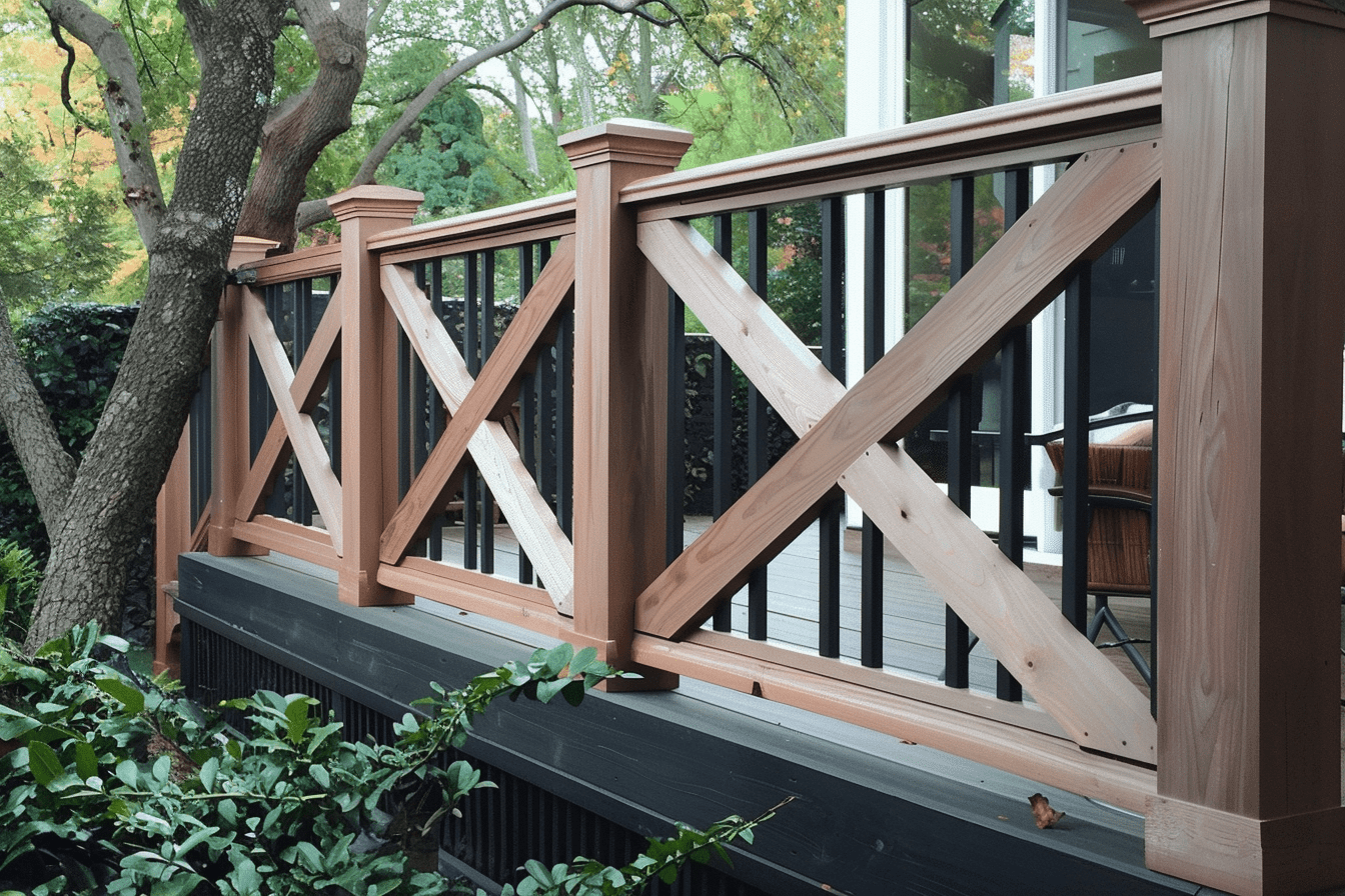 x pattern deck railing