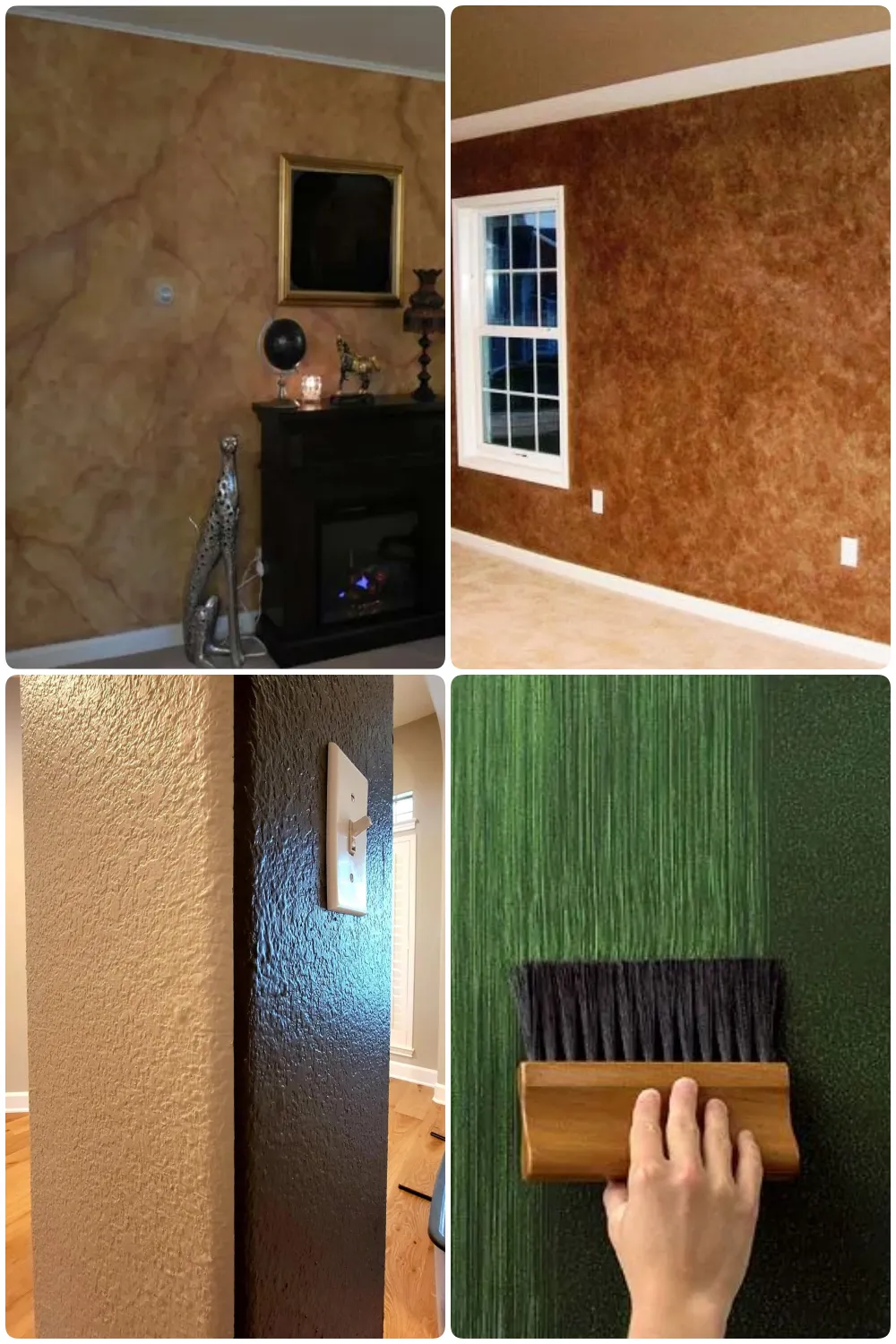 Textured wall finishes and decorative painting techniques for enhancing interior spaces creatively