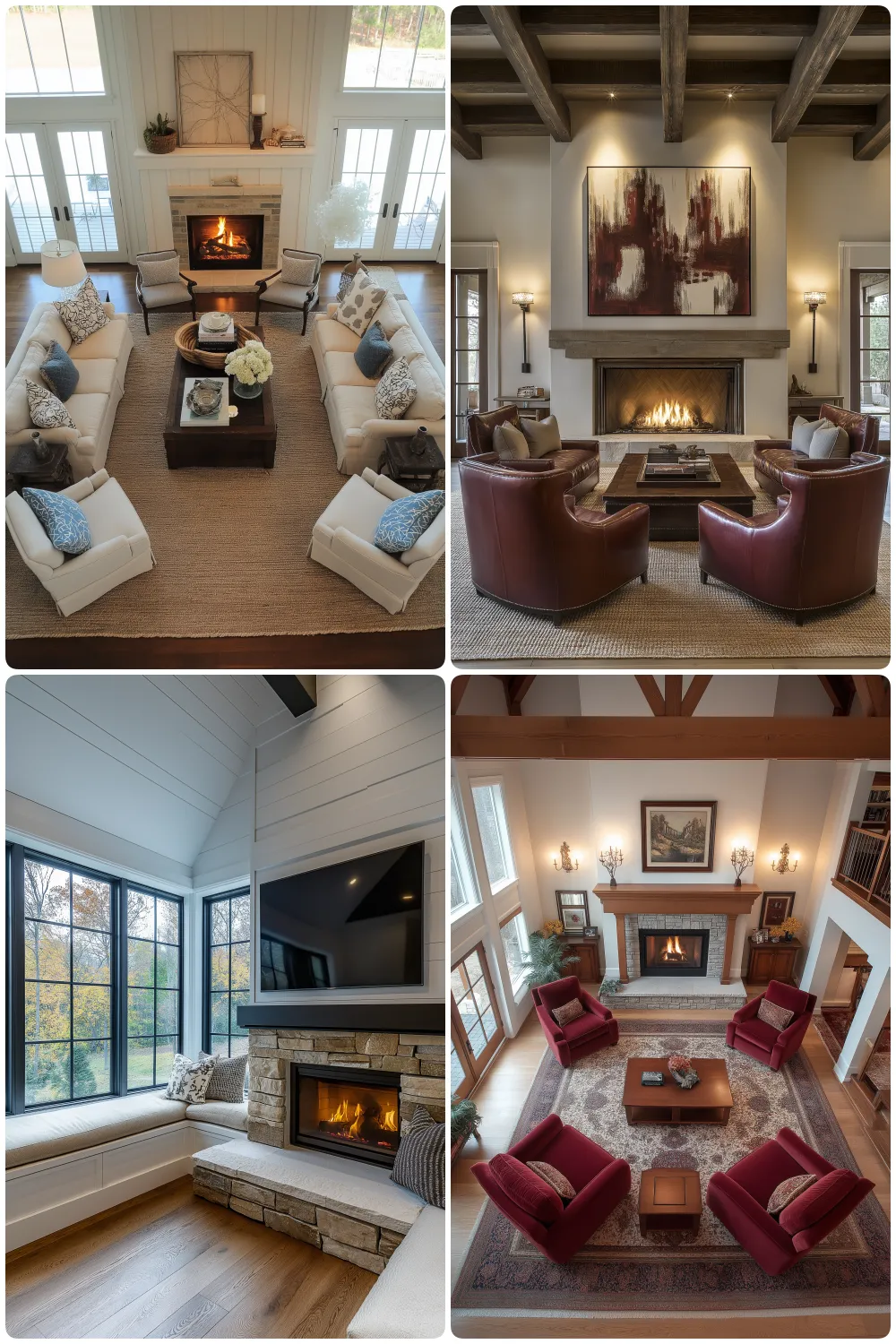 cozy living spaces featuring elegant fireplaces comfortable seating and warm decor