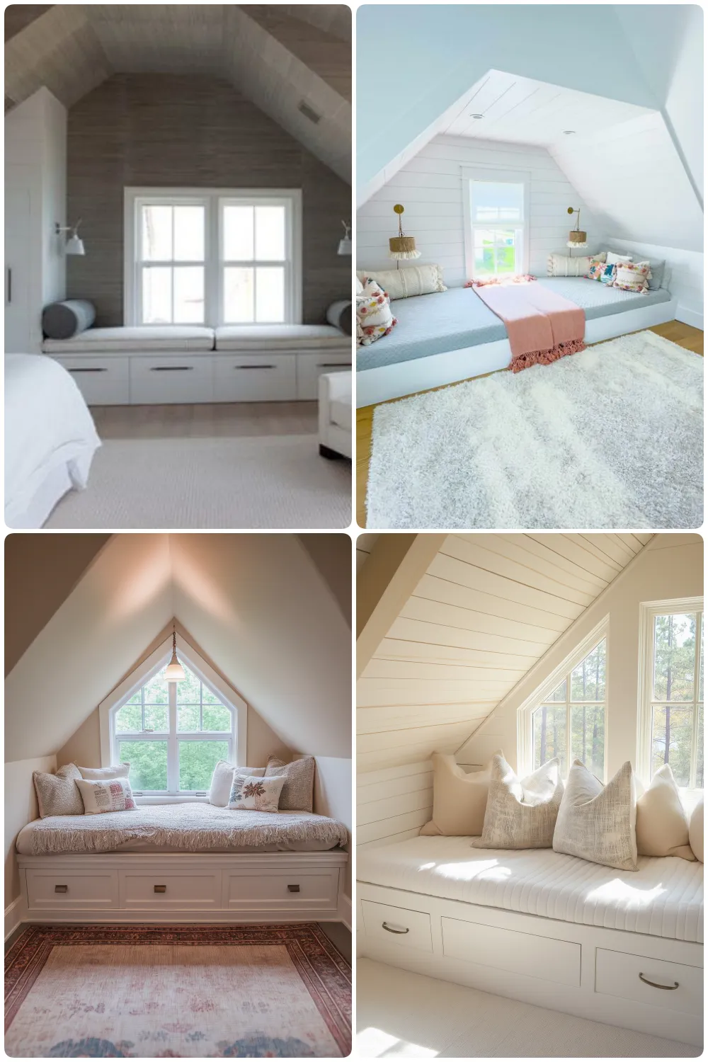 Cozy attic spaces featuring window seats stylish decor and natural light