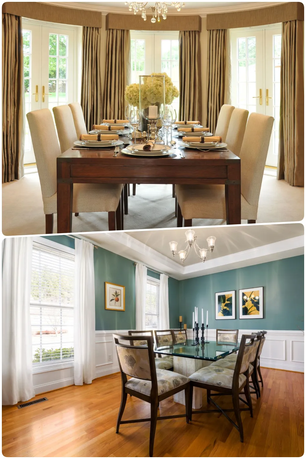 Elegant dining rooms with sophisticated tables plush seating and stylish decor for refined dining experiences