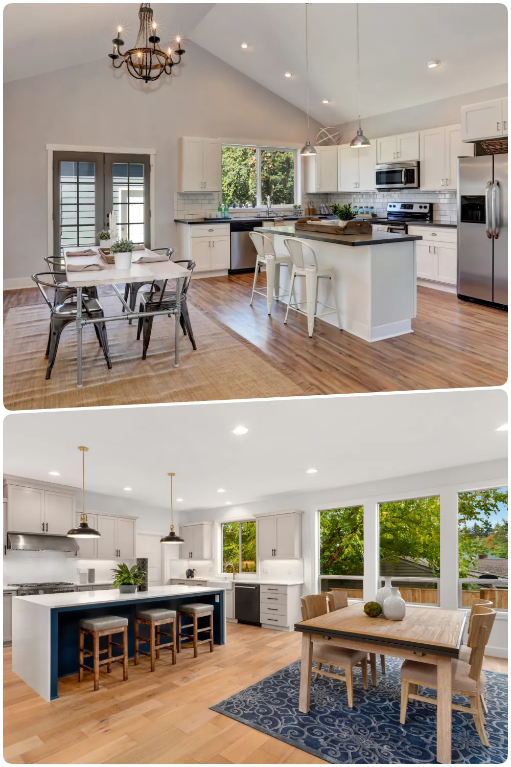 Modern kitchens featuring open layouts stylish tables and contemporary decor for functional dining spaces